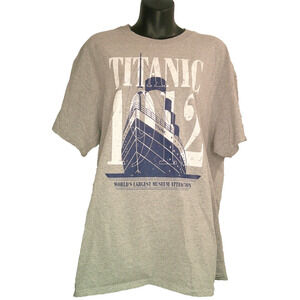 Titanic 1912 Gildan Heavy Cotton Gray Short Sleeve T-Shirt XL